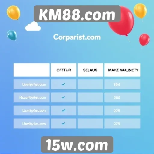 Comparativo de ofertas entre KM88.com e concorrentes